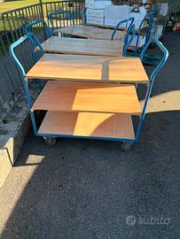Carrello tavolino con ripiani