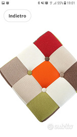 pouf poggia piedi patchwork