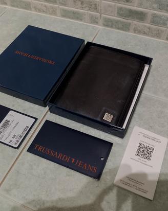 Trussardi portafoglio uomo vera pelle