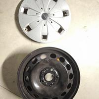 4 cerchi in ferro 16” + relativi copricerchi audi