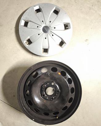 4 cerchi in ferro 16” + relativi copricerchi audi