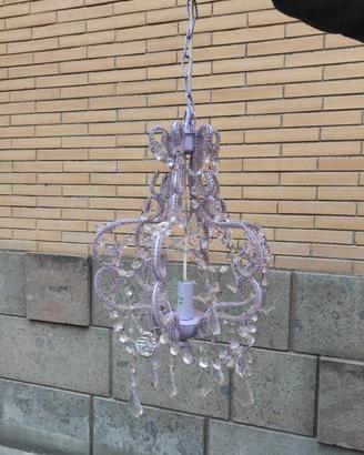 Lampadario lilla per cameretta 