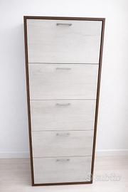 Scarpiera slim 5 ante doppie a ribalta