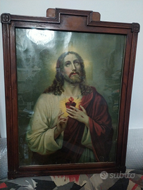 Quadro ANTICO Sacro Cuore di Gesù