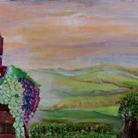 dipinto su  legno  colori a olio  18x24cm 