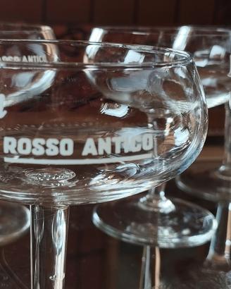 6 calici pubblicitari Buton Rosso Antico