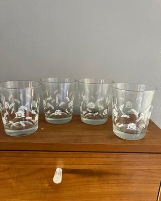 4 Bicchieri Mulino Bianco da collezione