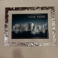 Quadro New York cornice argento