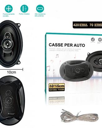 ALTOPARLANTI AUTO DA 420W OVALI COPPIA CASSE AUTO