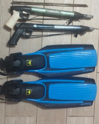 pinne e 2 fucili sub