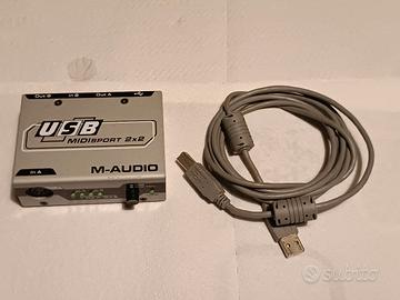 Interfaccia MIDI M-Audio USB MIDISPORT 2x2
