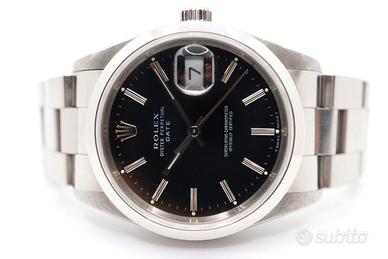 Rolex Date 34mm Ref. 15200 nero anno 1991