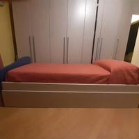 Letto singolo con secondo estraibile per cameretta