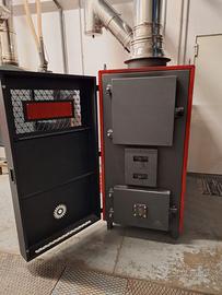 Generatore di aria calda a legna fiamma inversa