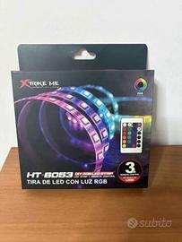 Kit Striscia LED RGB 3m Alimentatore Telecomando