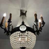 lampadario cristalli antico 