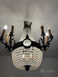 lampadario cristalli antico 