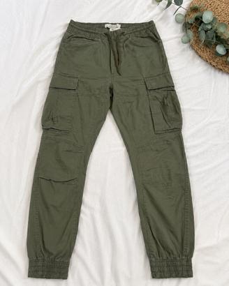 Pantalone cargo H&M verde militare tg. S