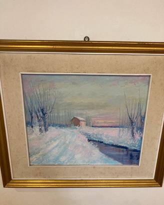 Quadro olio su tavola