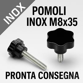 Set 5pz volantino D40 M8x35 INOX