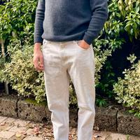 Pantaloni uomo Bershka beige denim loose fit IT 46