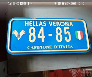 TARGA TABELLA HELLAS VERONA CALCIO FOOTBALL ULTRAS