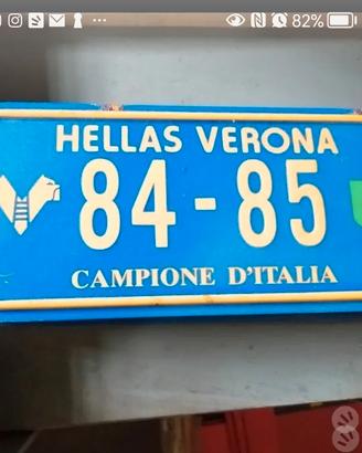 TARGA TABELLA HELLAS VERONA CALCIO FOOTBALL ULTRAS