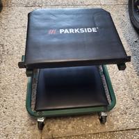 Sgabello - sdraio da lavoro con rotelle