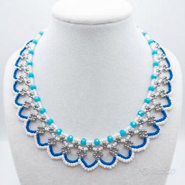 Collana choker artigianale Vintage Cristallo