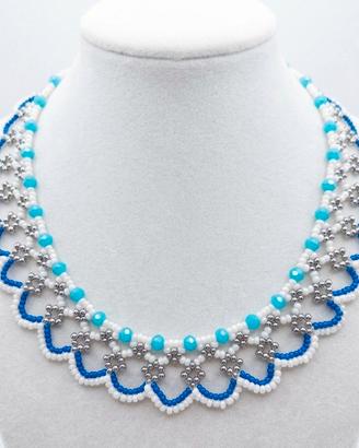 Collana choker artigianale Vintage Cristallo