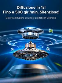 profumatore auto solare rotante silenzioso ufo