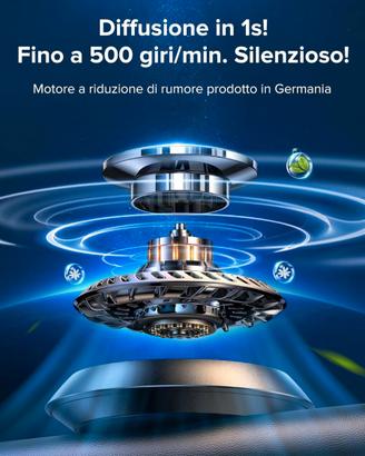 profumatore auto solare rotante silenzioso ufo