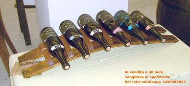 Esclusivo portabottiglie con doghe antiche