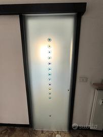 Porta scorrevole da interni in vetro 76x212 cm