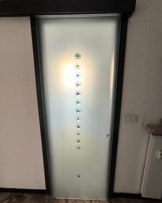 Porta scorrevole da interni in vetro 76x212 cm