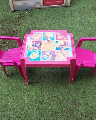 Tavolo+ 2 sedie Disney colore rosa