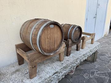 Botti rovere 20 e 50 litri con cavalletti legno