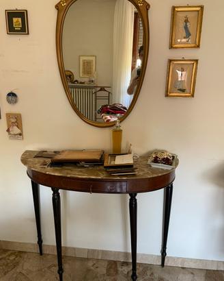 Tavolo consolle a mezzaluna
