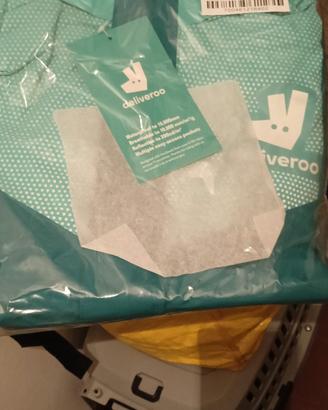  giacca impermeabile Deliveroo nuova,