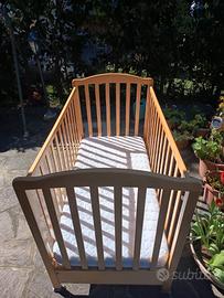 Lettino Foppapedretti in legno - sponda regolabile