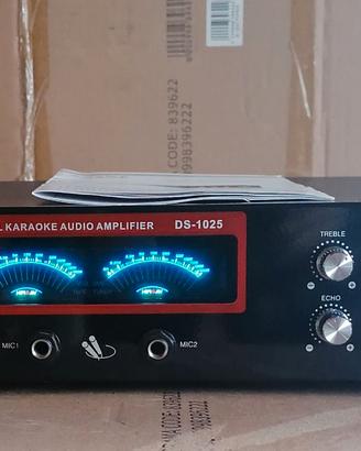 Amplificatore 300W con attacchi per due microfoni