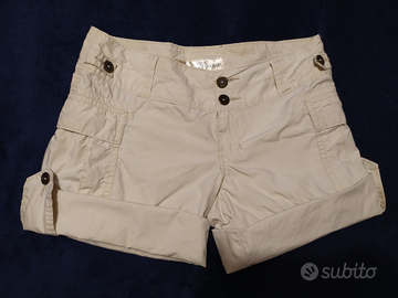 Pantaloncini shorts beige per donna