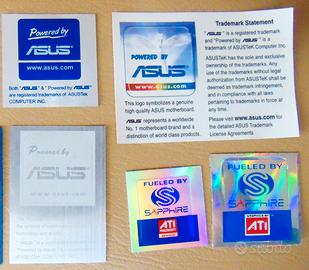 Decals per PC: ASUS, ATI Sapphire