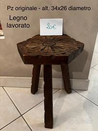 TAVOLINO/SGABELLO INDIANO ORIGINALE