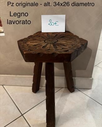 TAVOLINO/SGABELLO INDIANO ORIGINALE