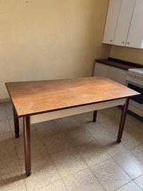 Tavolo vintage rettangolare in legno