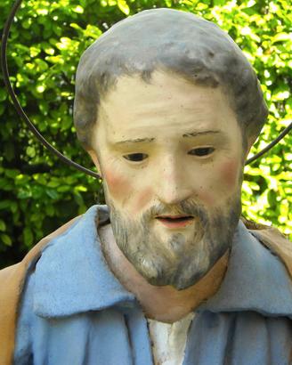 Statua in carta pesta dipinta XVIII secolo 