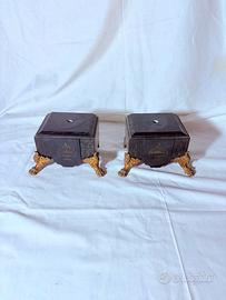 Antiche basi per candelabri in legno e marmo