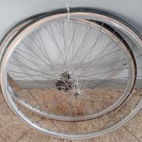 coppia ruote 28 vintage cerchi Nisi 