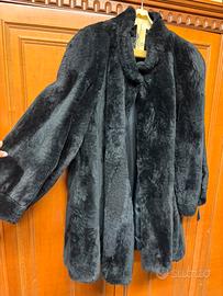 Giacca/Cappotto in vero montone rasato nero